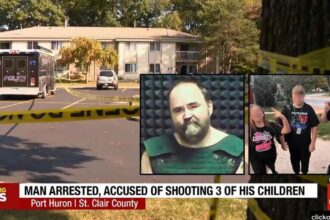 Jeffrey Smerer, 44, accused of killing son Kayleb, 17, and shooting two other children.