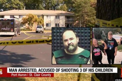 Jeffrey Smerer, 44, accused of killing son Kayleb, 17, and shooting two other children.