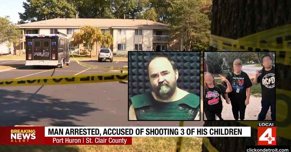 Jeffrey Smerer, 44, accused of killing son Kayleb, 17, and shooting two other children.