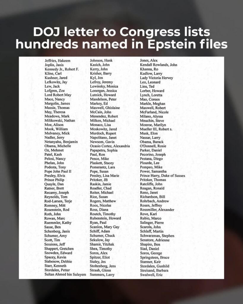 Epstein Files list