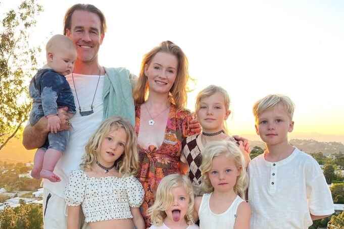 Family photos of Late actor James Van Der Beek GoFundMe campaign