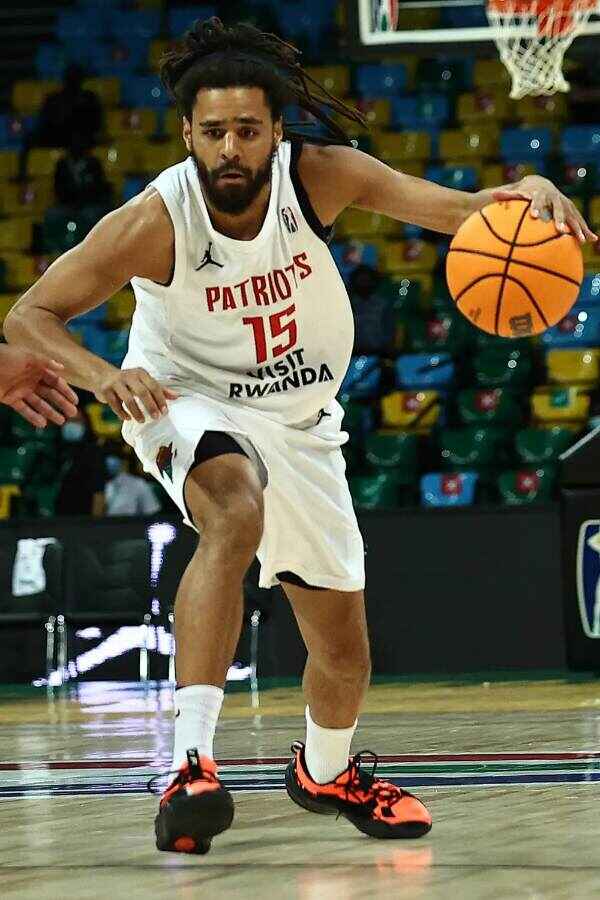 J. Cole in May 2021 in Kigali, Rwanda. He is ready to start a new career move into basketball 
