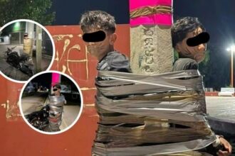Mexico's 'Batman' Vigilante Duct-Tapes Alleged Motorcycle Thieves To Lamp Poles