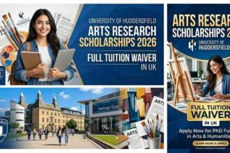 University of Huddersfield Arts Research Scholarships 2026 in UK: Full Tuition Waiver 2