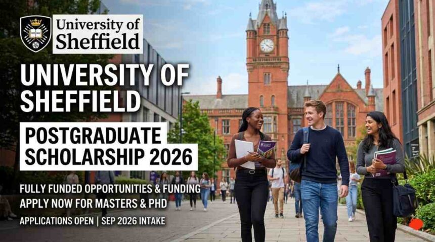 University of Sheffield Postgraduate Scholarship 2026: Get a £3,000 Tuition Fee Discount to Study in the UK